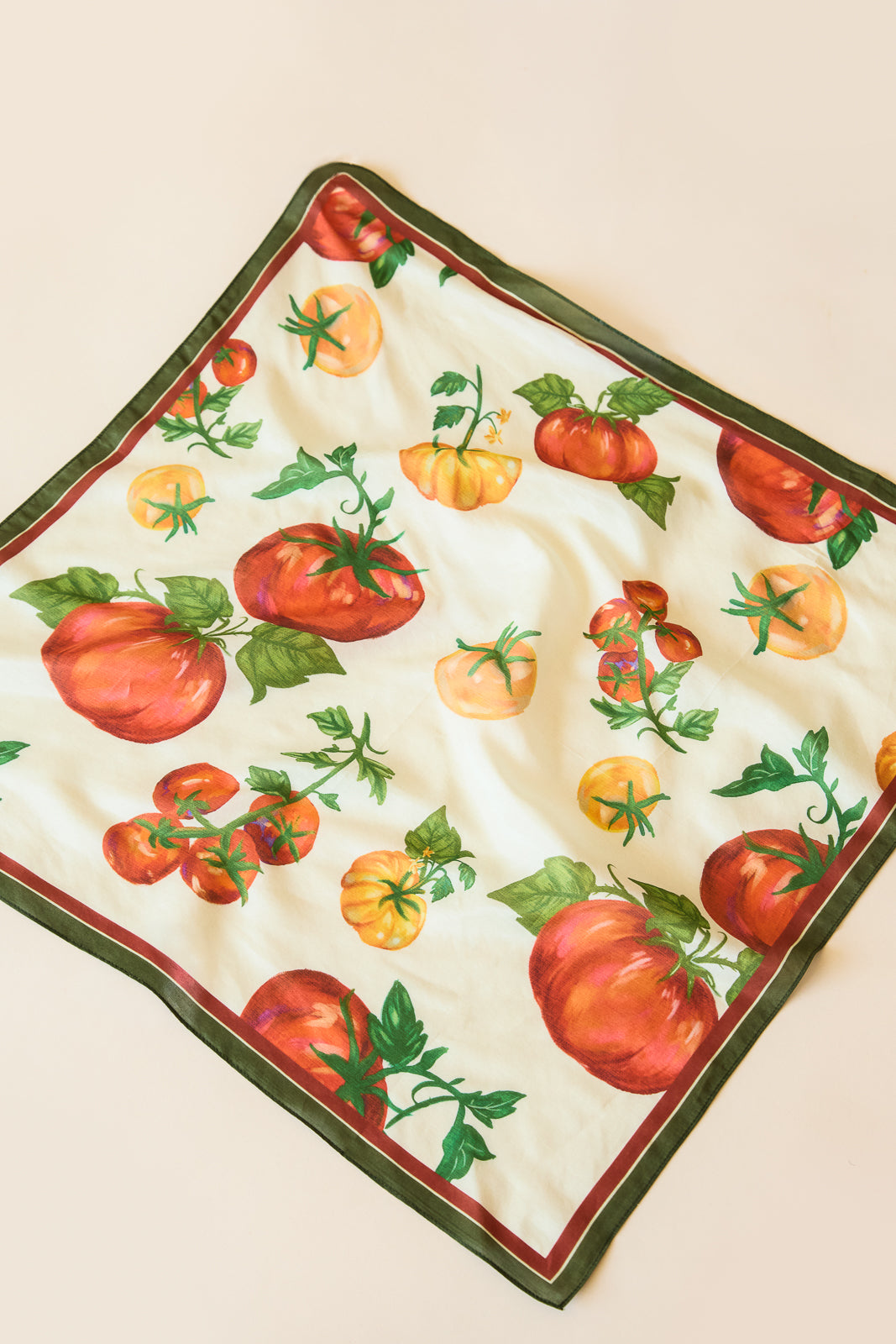 Silk Cotton Scarf in Pomodoro