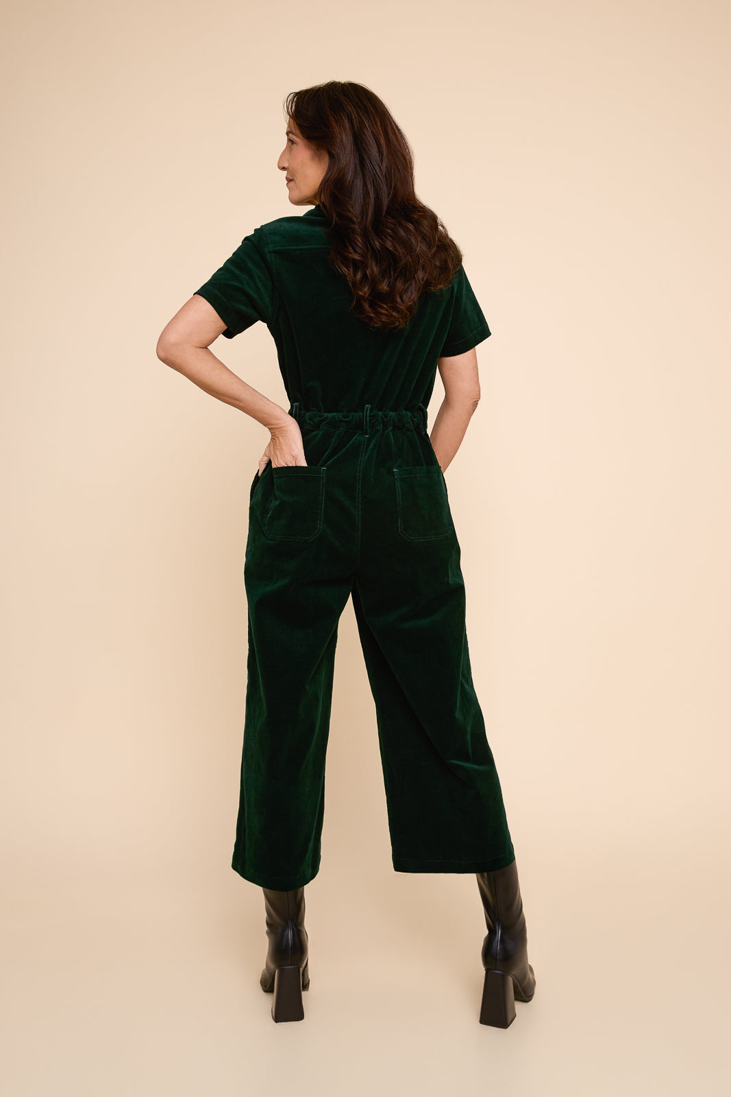 Quincy Corduroy Jumpsuit in Pine