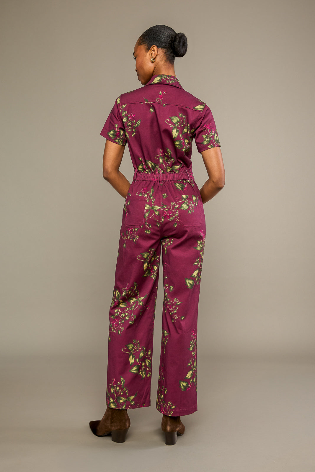 Full Length Quincy Jumpsuit in Currant