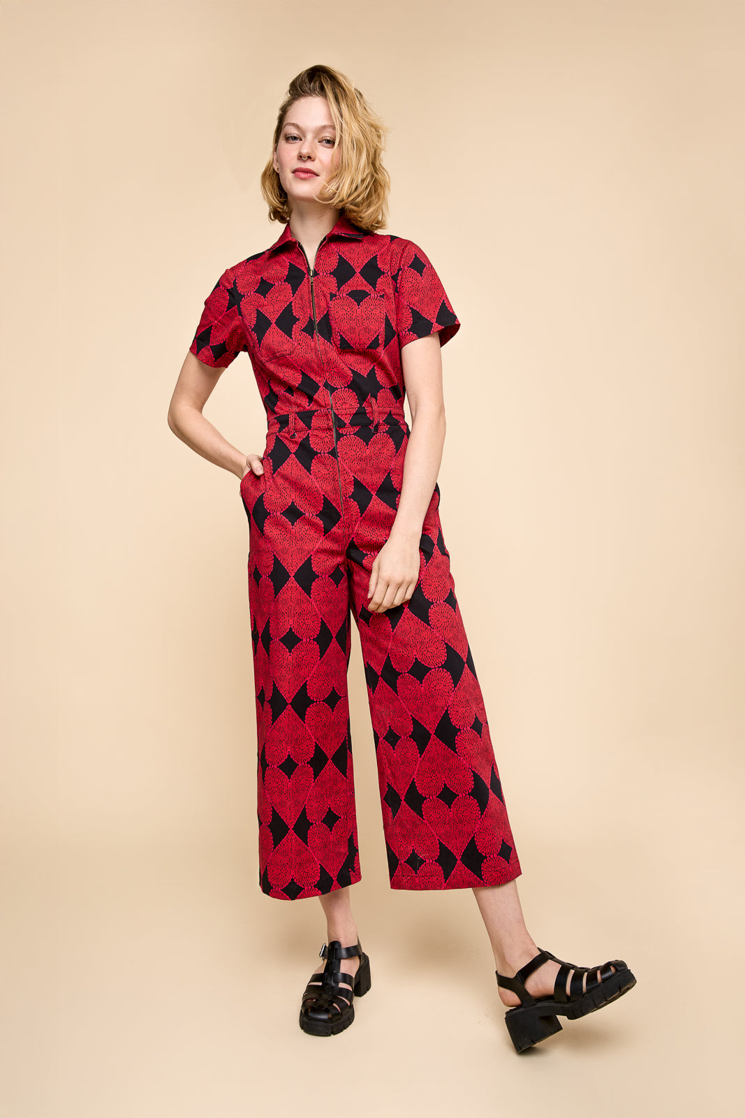 Quincy Jumpsuit in Heart – Mixed by Nasrin