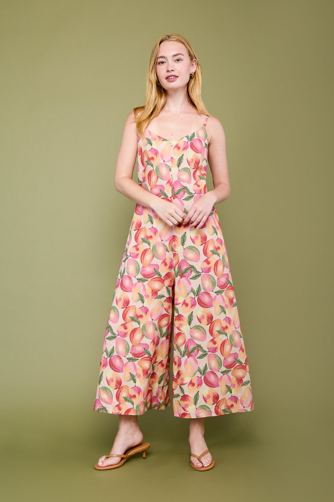 Lani Linen Jumpsuit in Mango | Mixed by Nasrin
