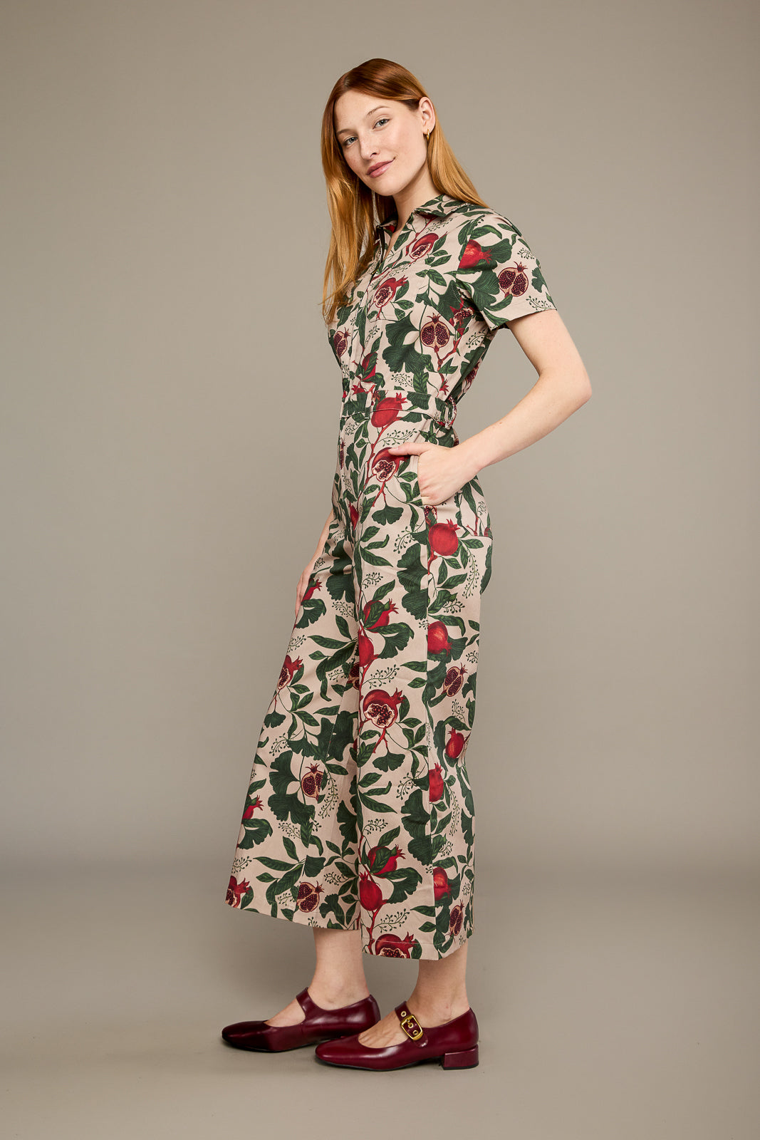 Quincy Jumpsuit in Pomegranate