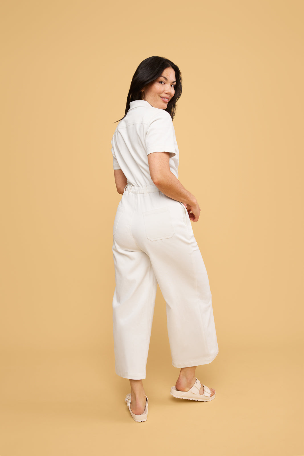 Quincy Jumpsuit in White Denim (Final Sale)