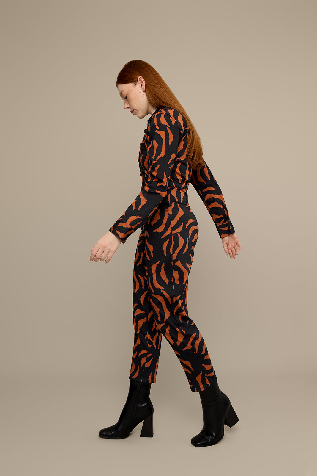 Tiger Long Sleeve Jumpsuit