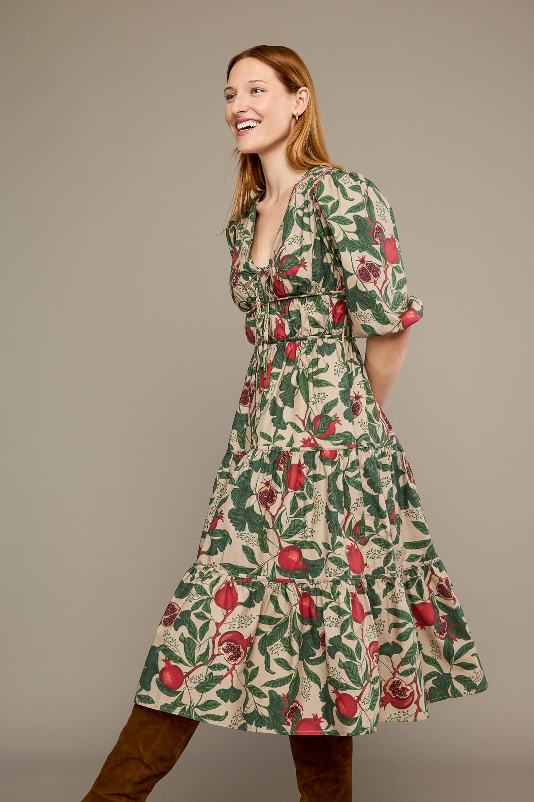 Saba Dress in Pomegranate