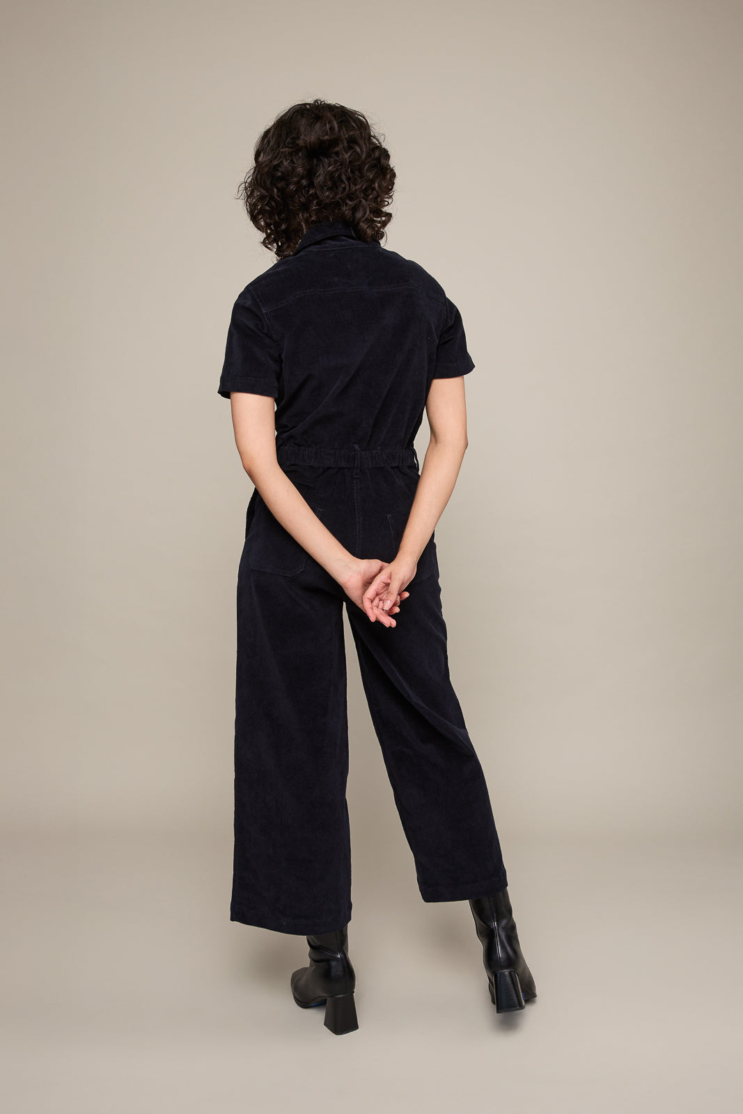 Corduroy Jumpsuit in Navy