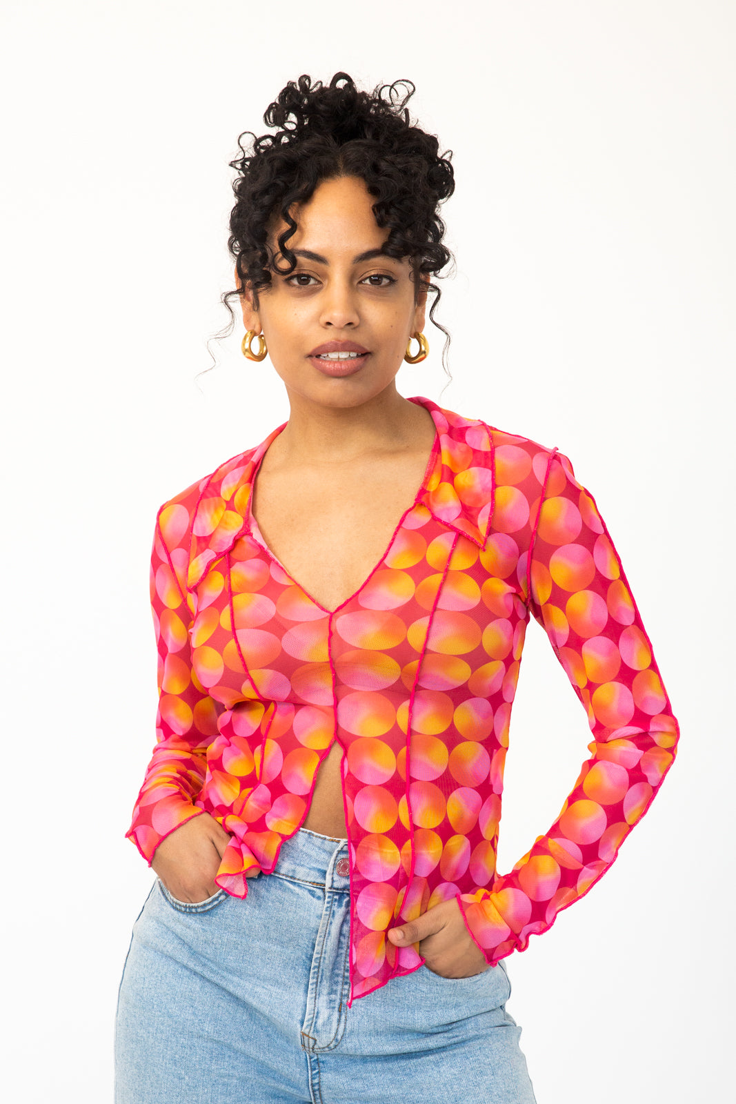 Sunset Mesh Top
