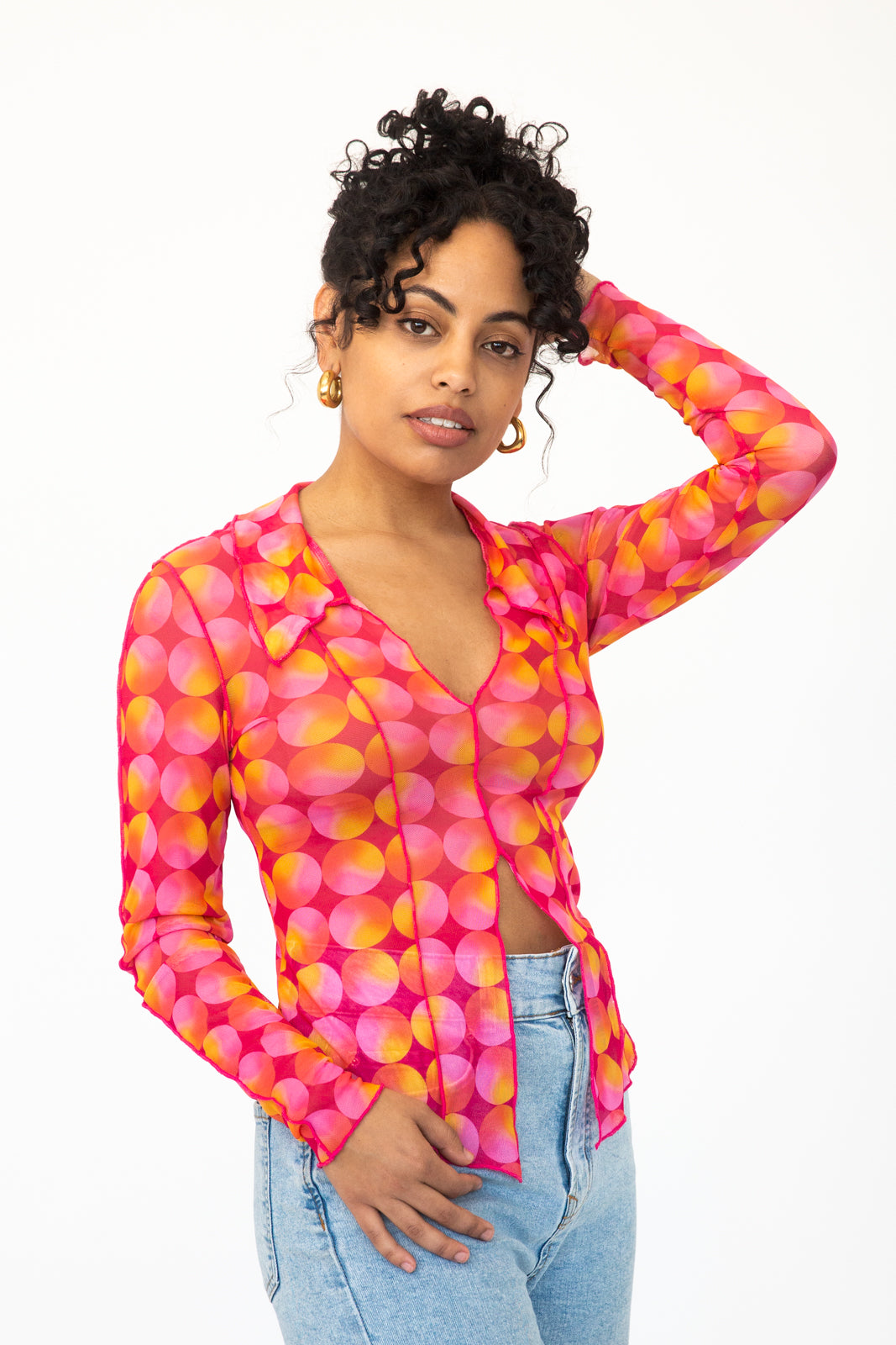 Sunset Mesh Top