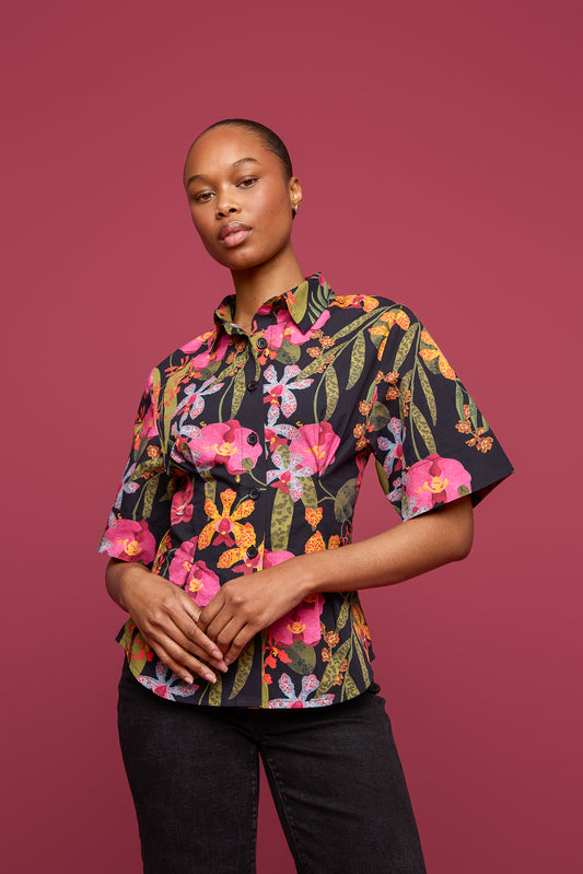 KQ Button Up in Orchid