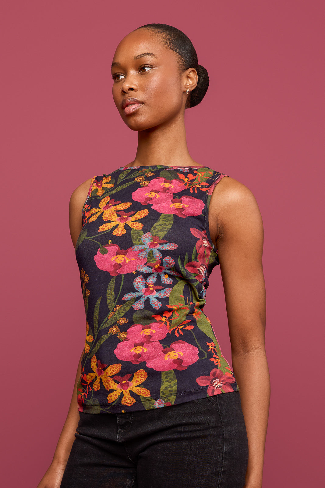 Orchid Boatneck Top