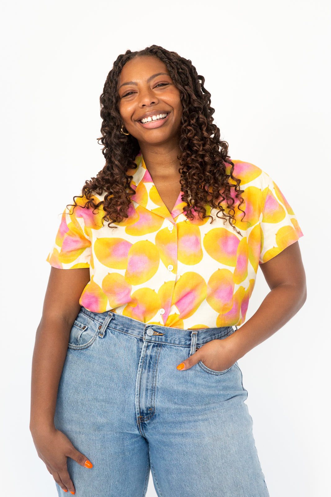 Mellow Mango Lapel Shirt