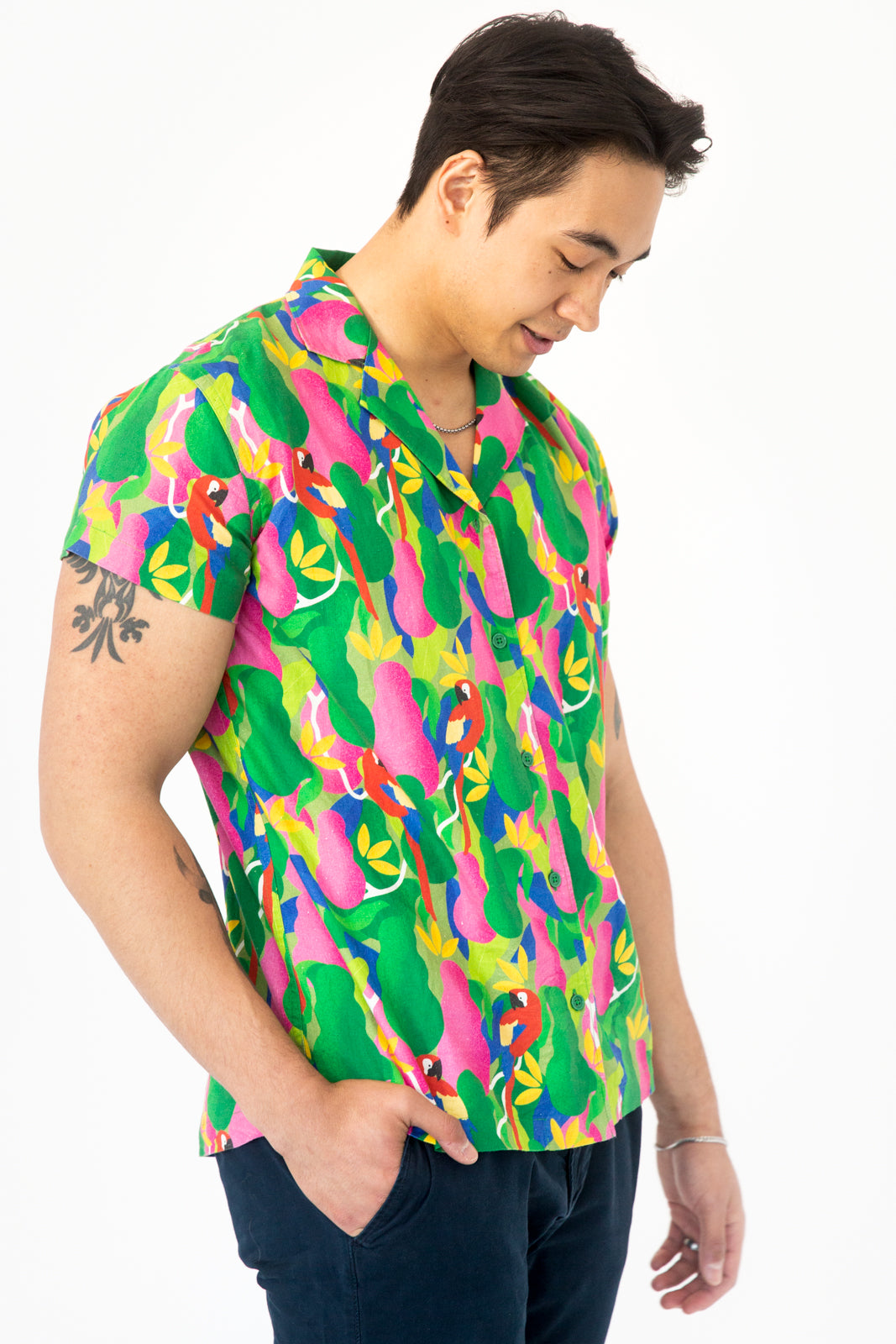 Parrot Lapel Shirt