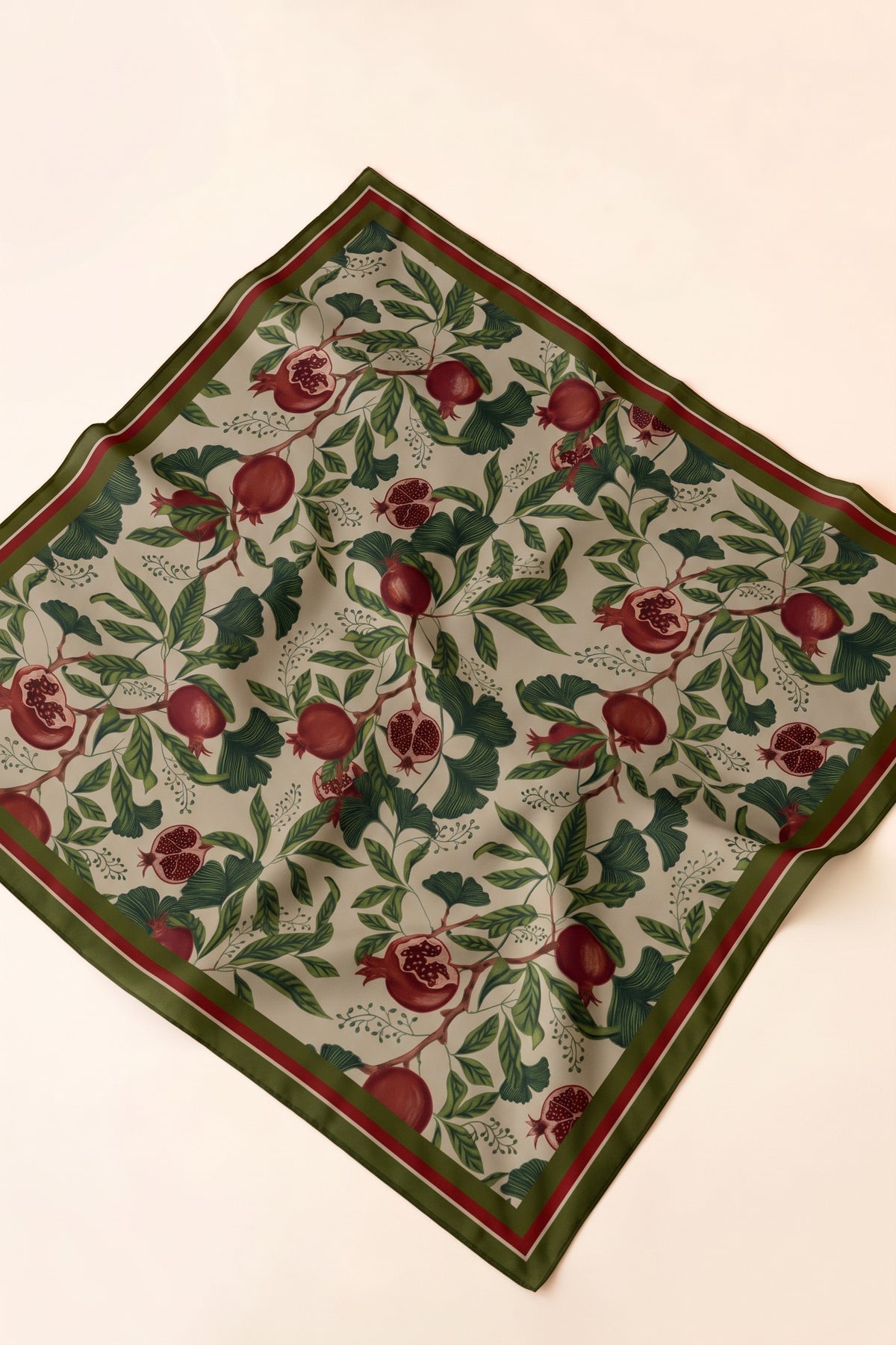 Silk Cotton Scarf in Pomegranate
