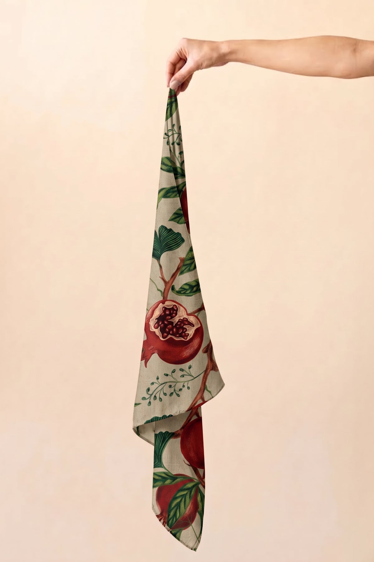 Silk Cotton Scarf in Pomegranate