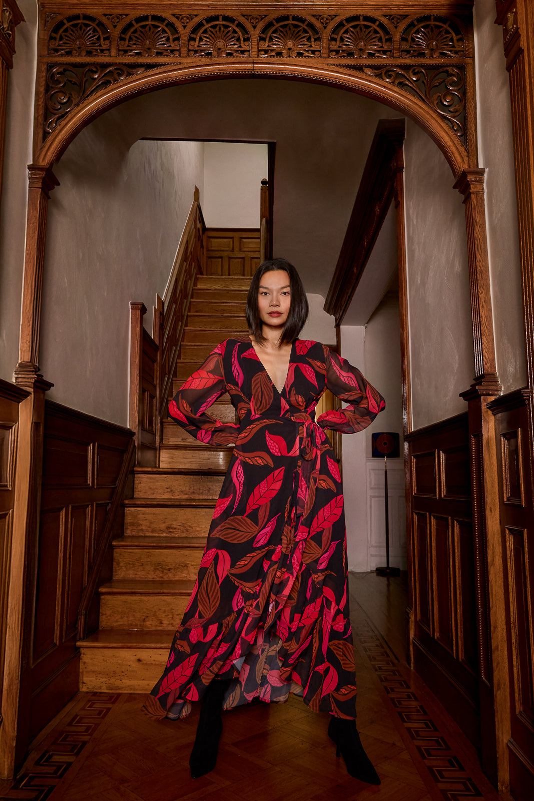 Long Sleeve Maxi Dress in Faye