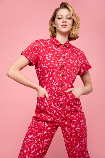 Classic Jumpsuit in Red Celestial – Mixed by Nasrin