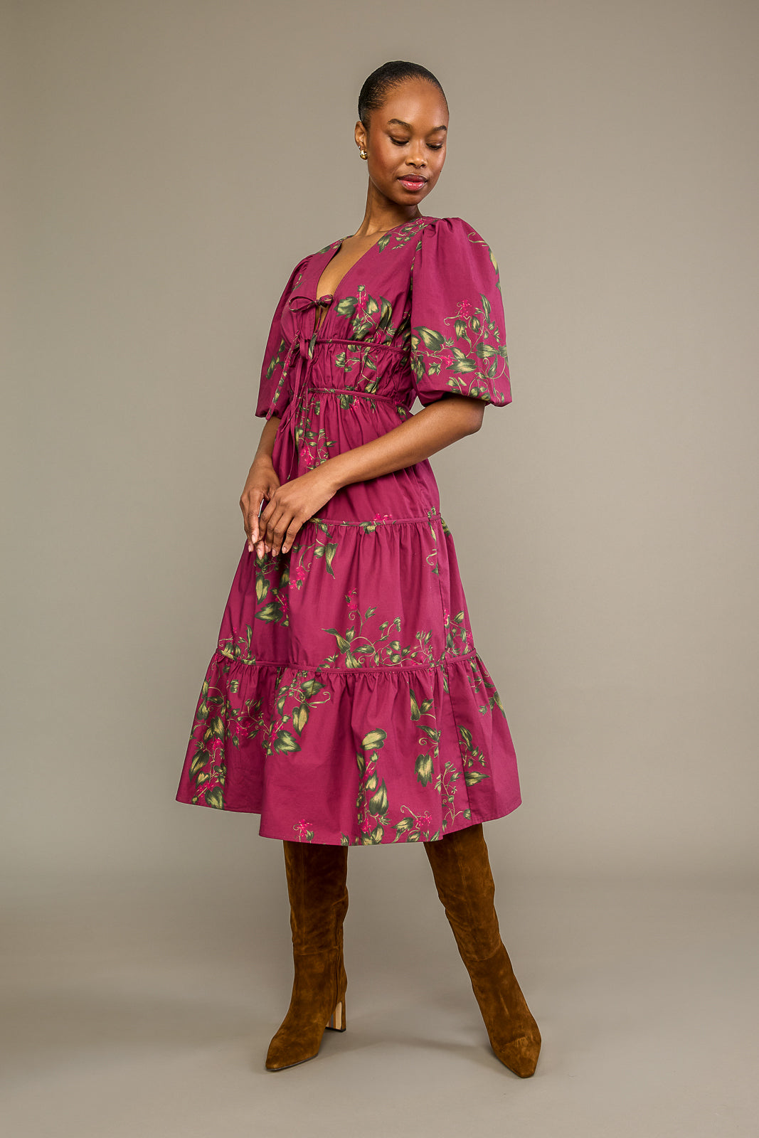 Saba Dress in Currant