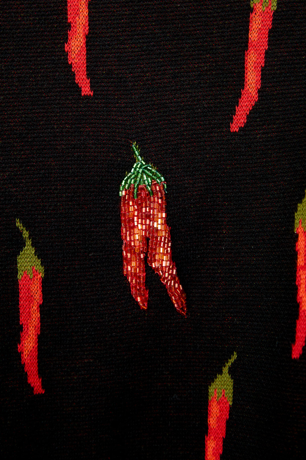 Chili Hand-beaded Sweater