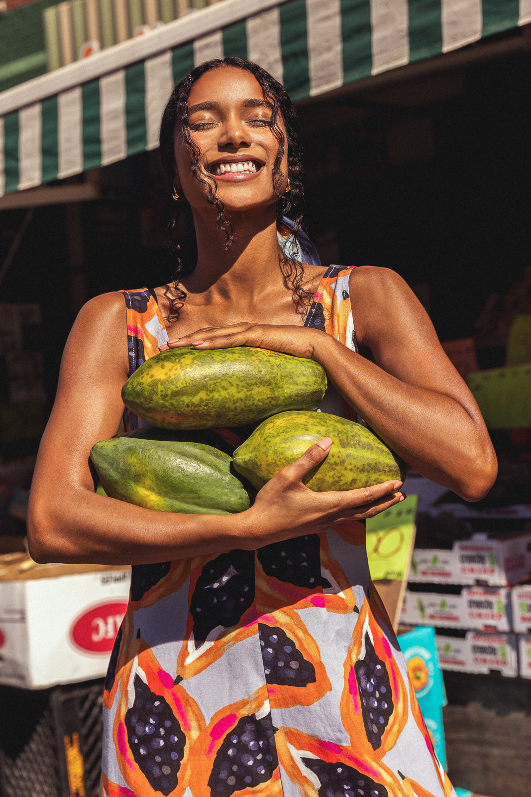 Wide Leg Linen Jumpsuit in Papaya