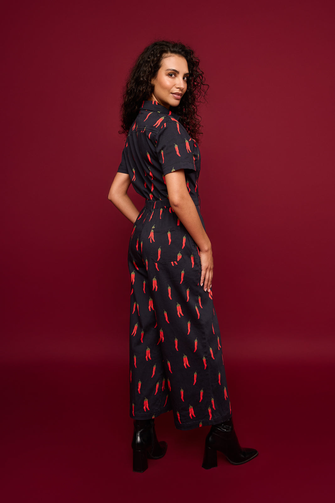 Quincy Jumpsuit in Chili