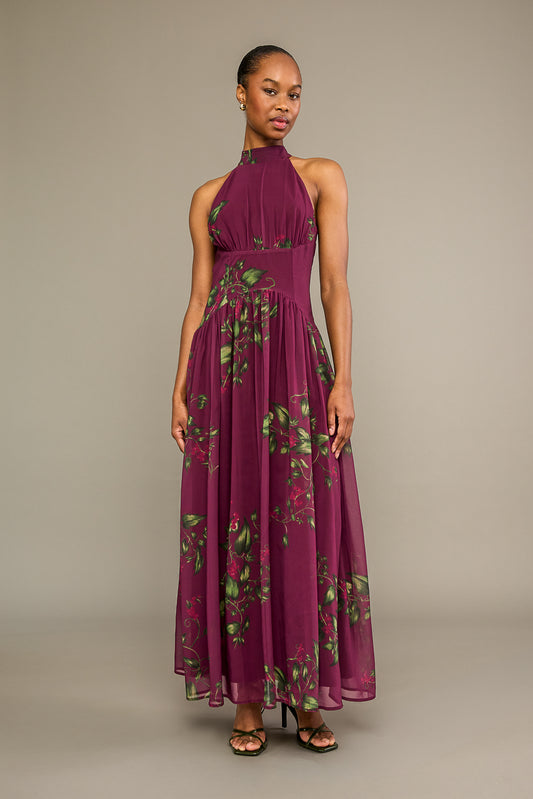 Cherene Dress in Currant