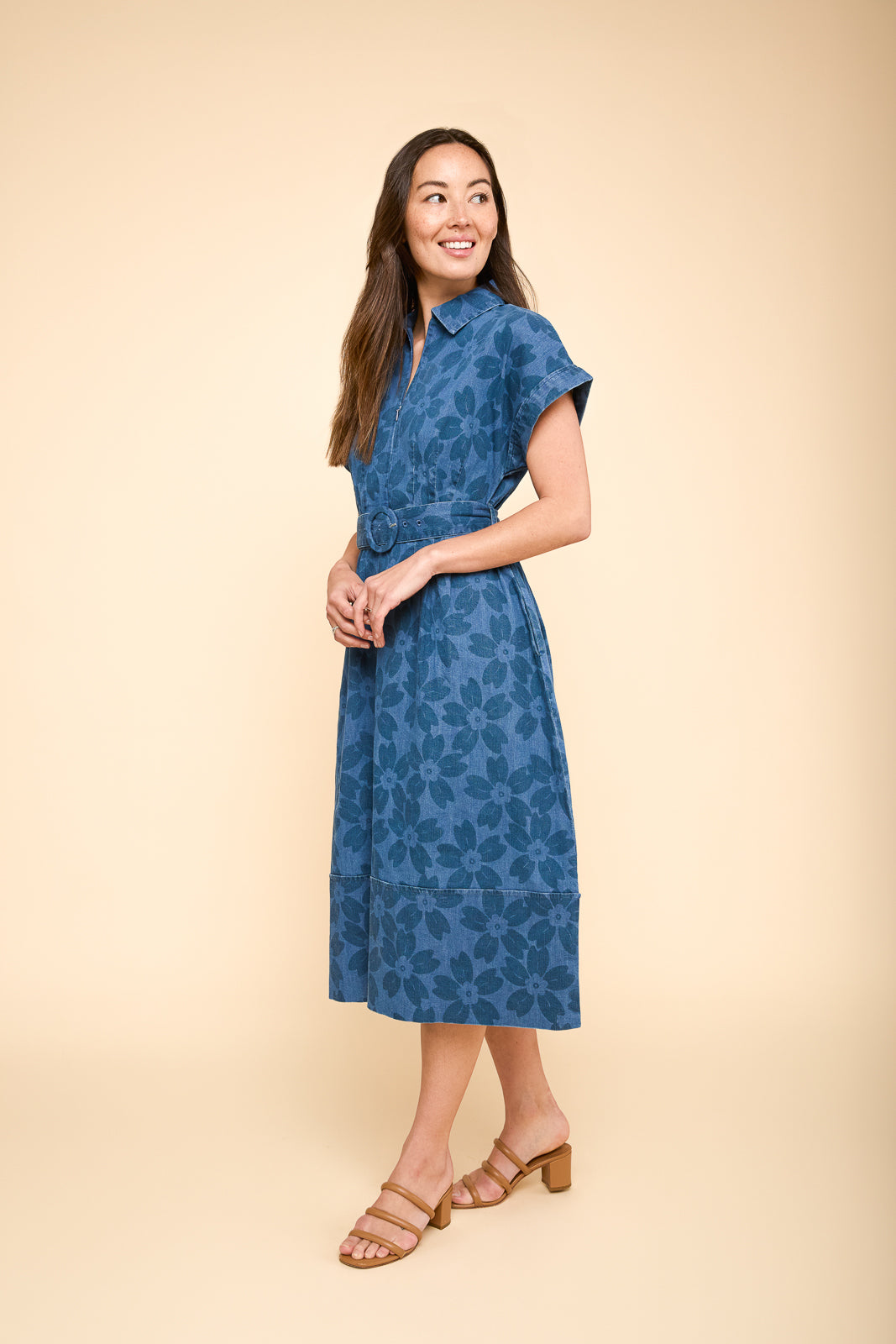 Remi Dress in Sakura Denim – Mixed by Nasrin