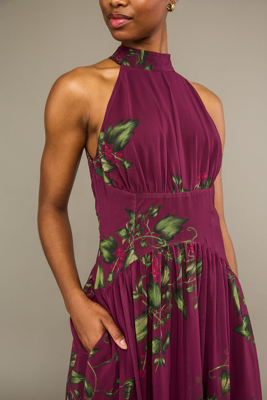 Cherene Dress in Currant