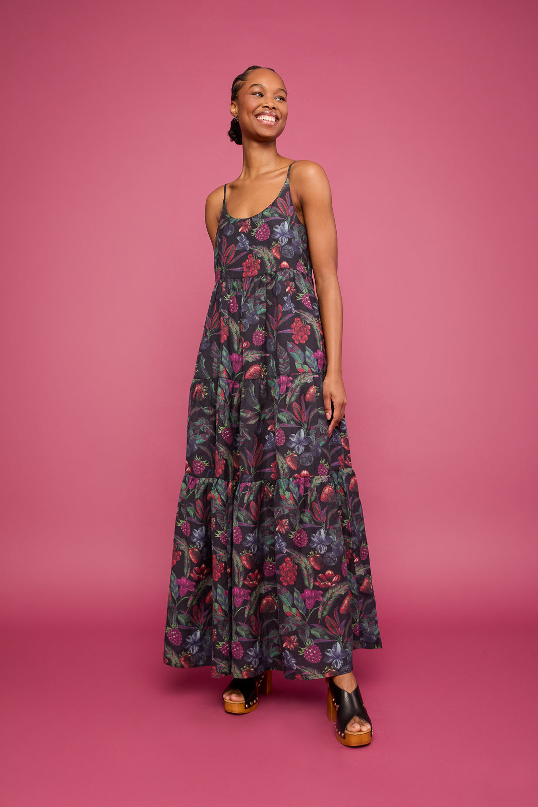 Jess Linen Dress in Juniper