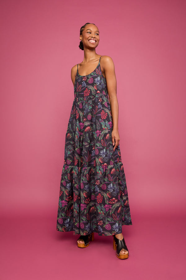 Jess Linen Dress in Juniper