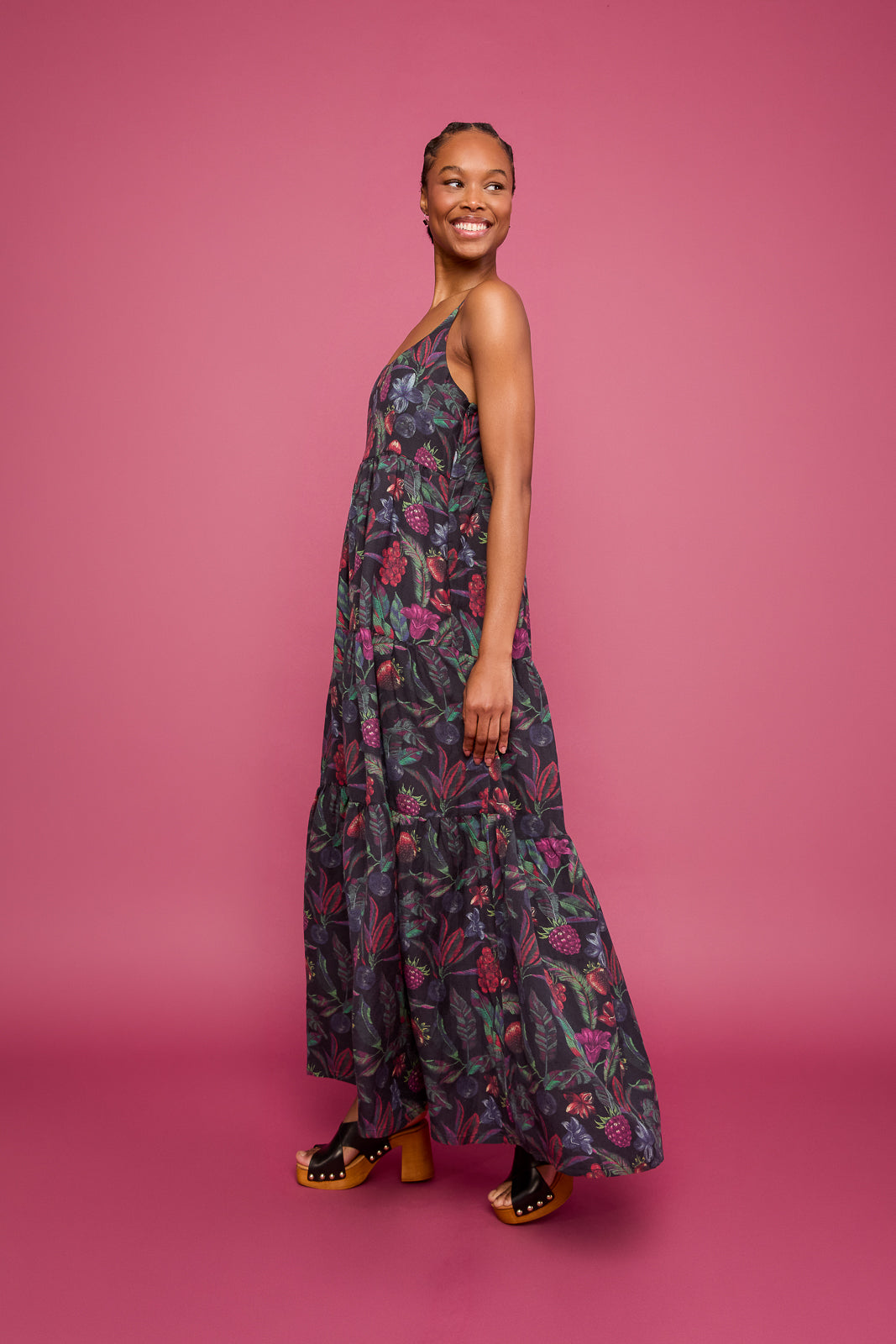 Jess Linen Dress in Juniper