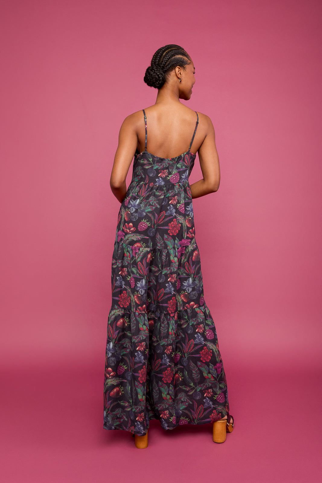 Jess Linen Dress in Juniper