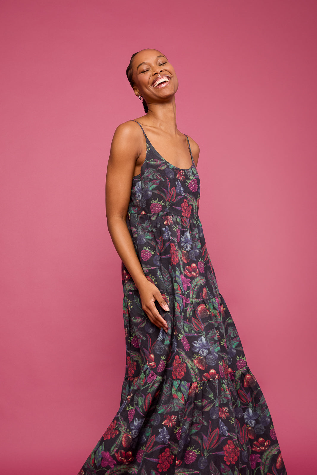 Jess Linen Dress in Juniper