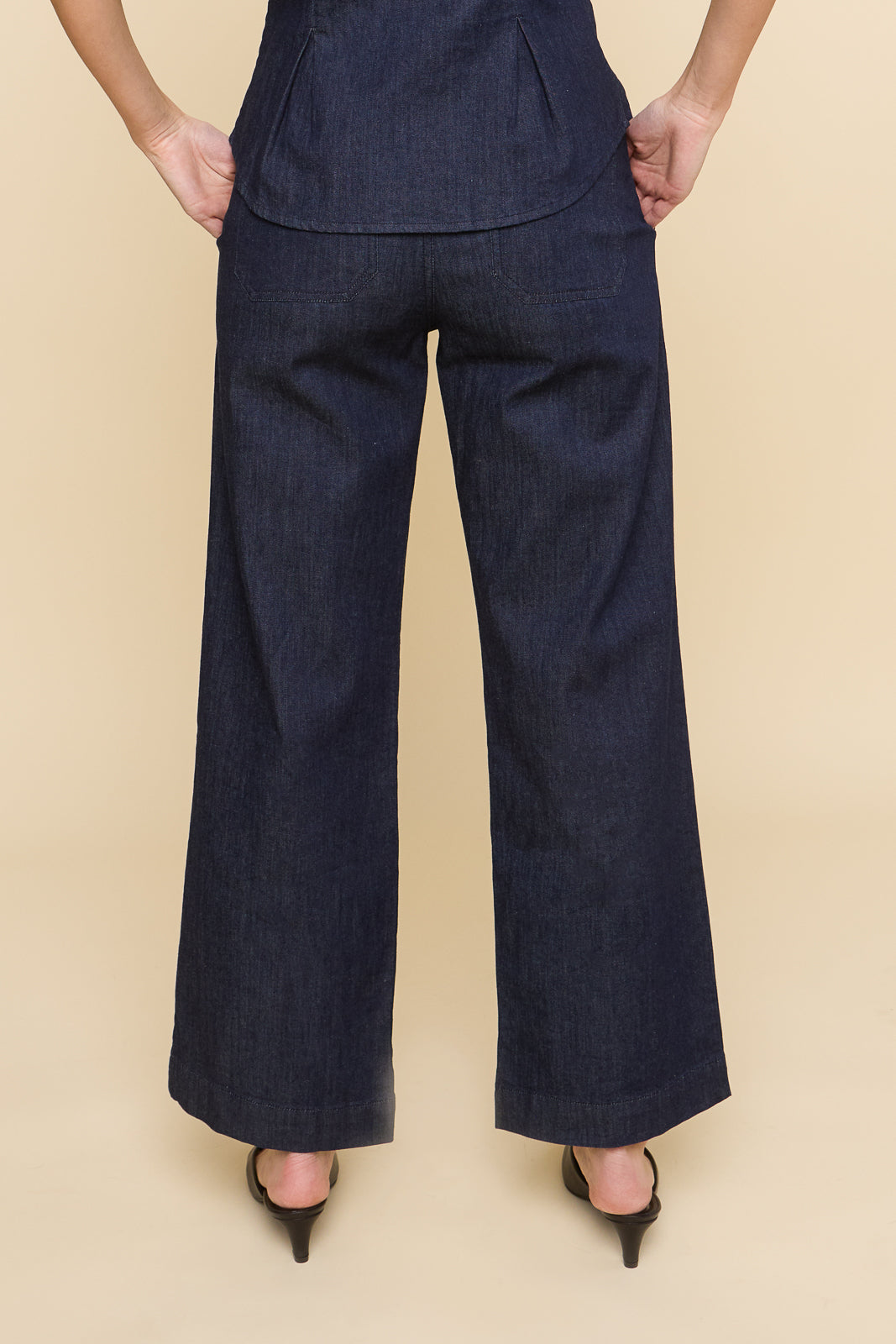 Mid Rise Wide Leg Denim