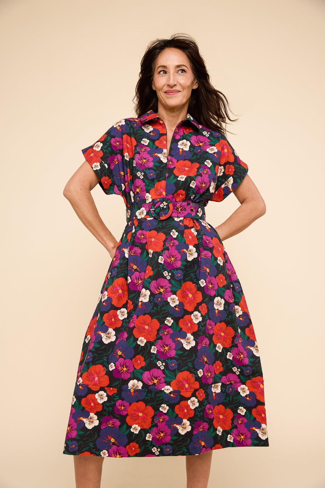 Remi Dress in Pansy – Mixed by Nasrin