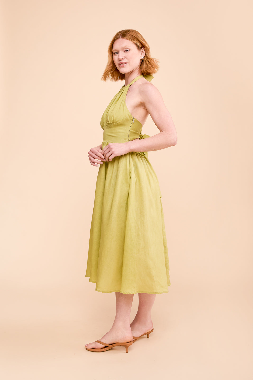 Maya Dress in Wasabi | Mixed by Nasrin