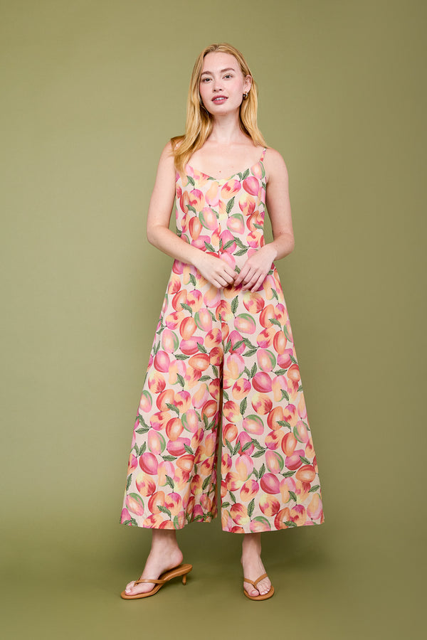 Lani Linen Jumpsuit in Mango