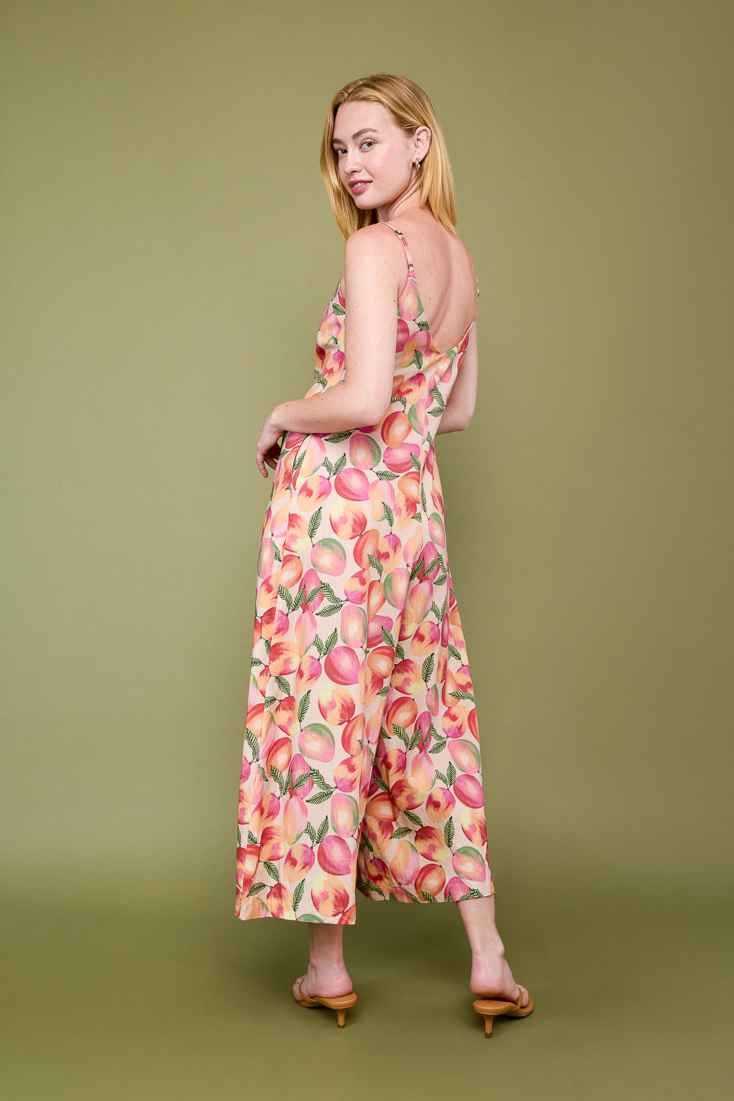 Lani Linen Jumpsuit in Mango