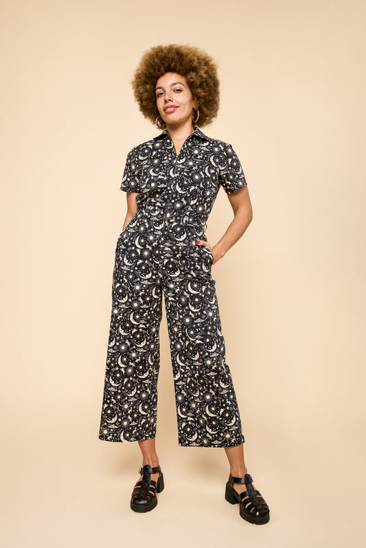 Quincy Jumpsuit in Black Celestial