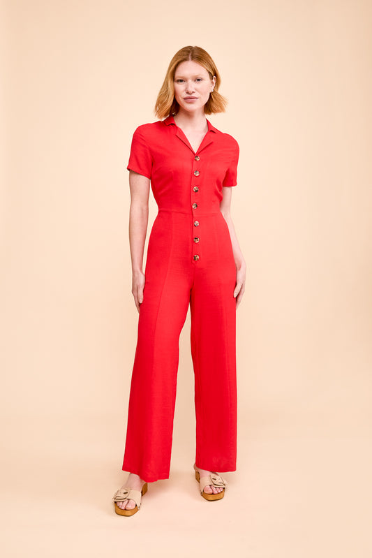 Alyssa Jumpsuit in Cherry