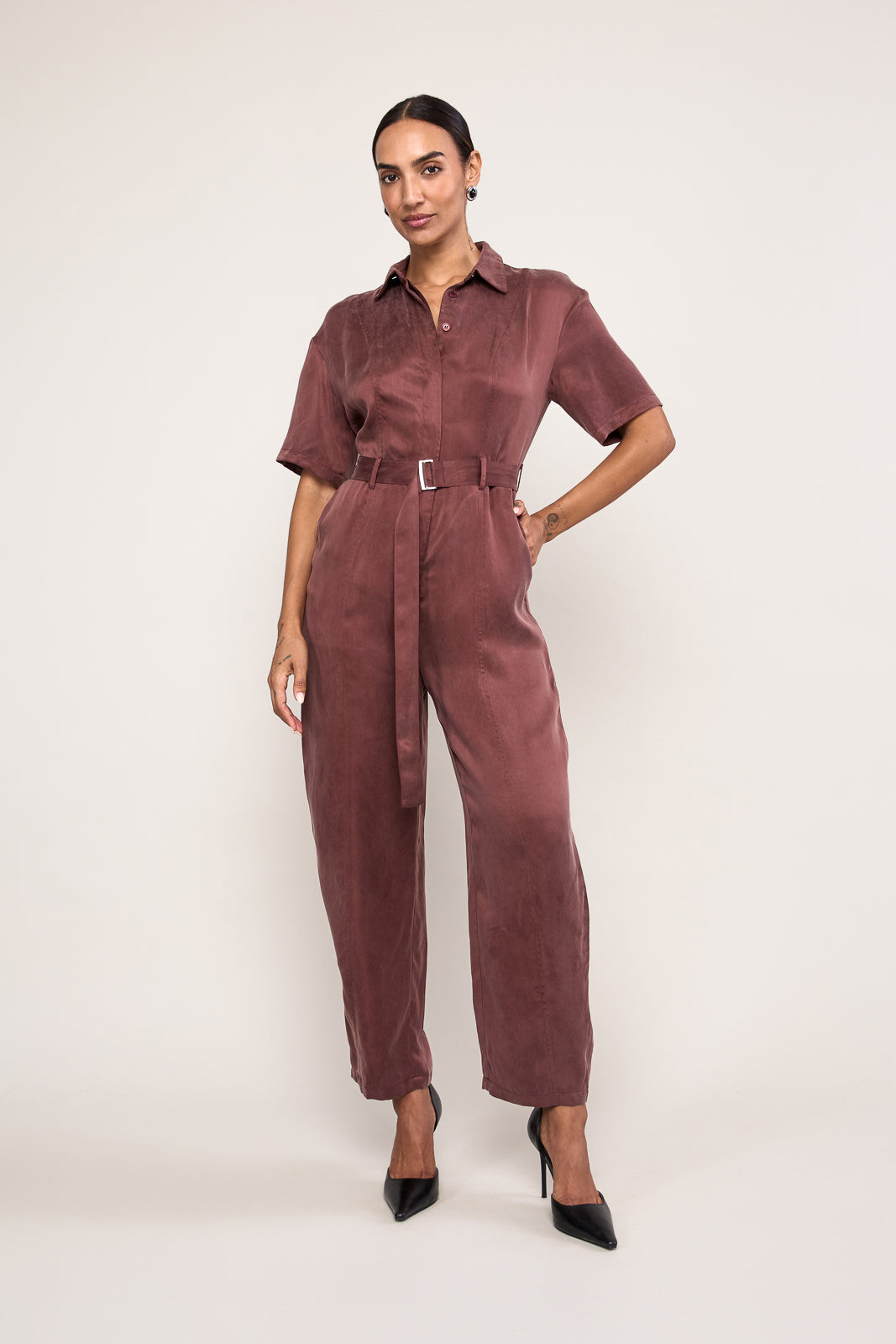 Bailey Jumpsuit in Clay