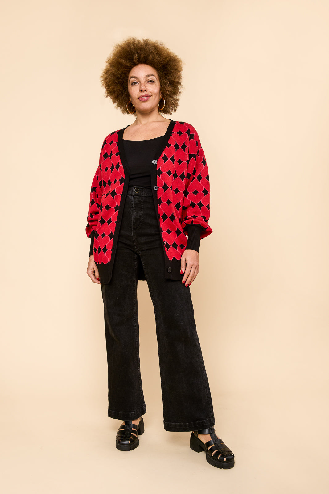 Long Cardigan in Heart