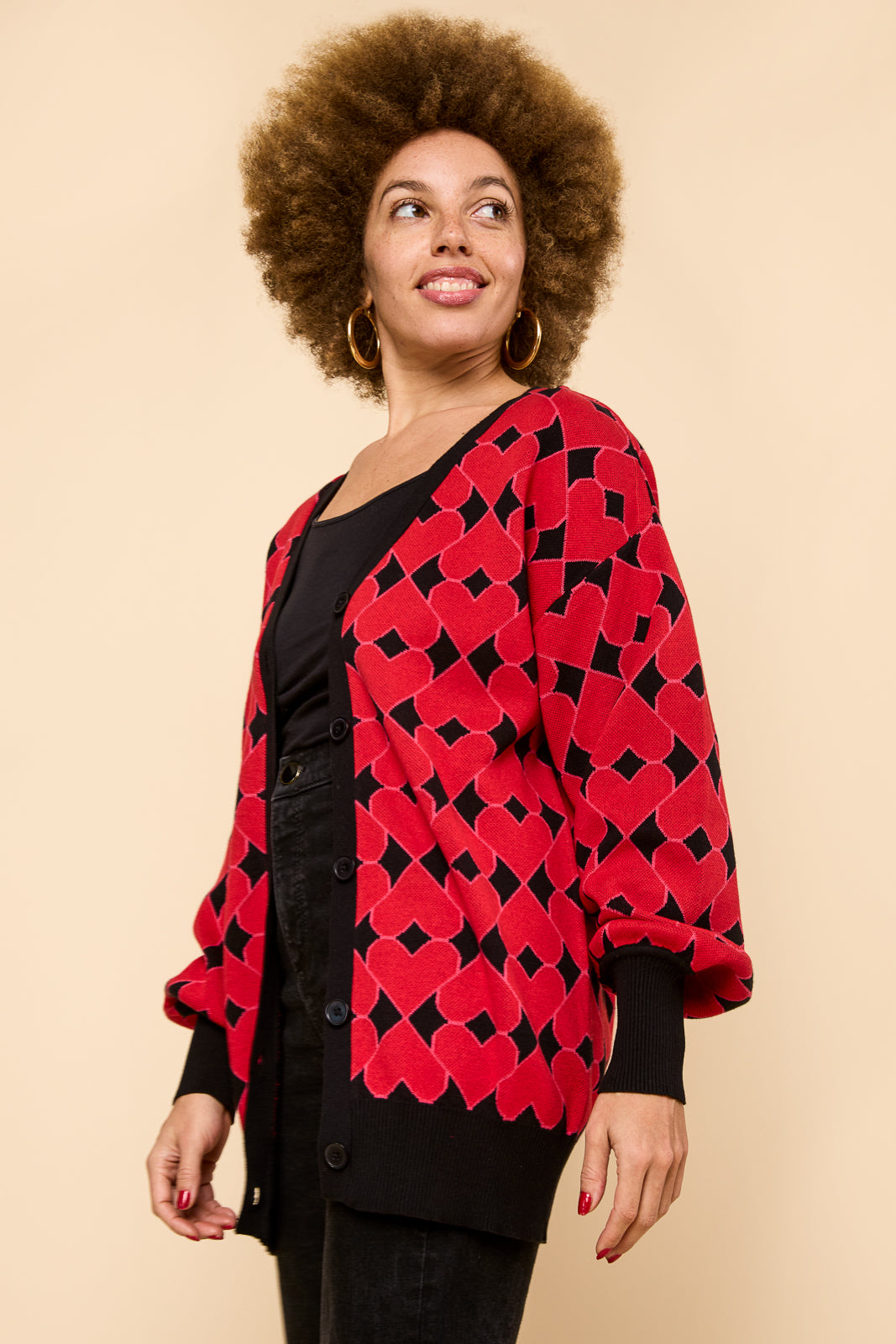 Long Cardigan in Heart