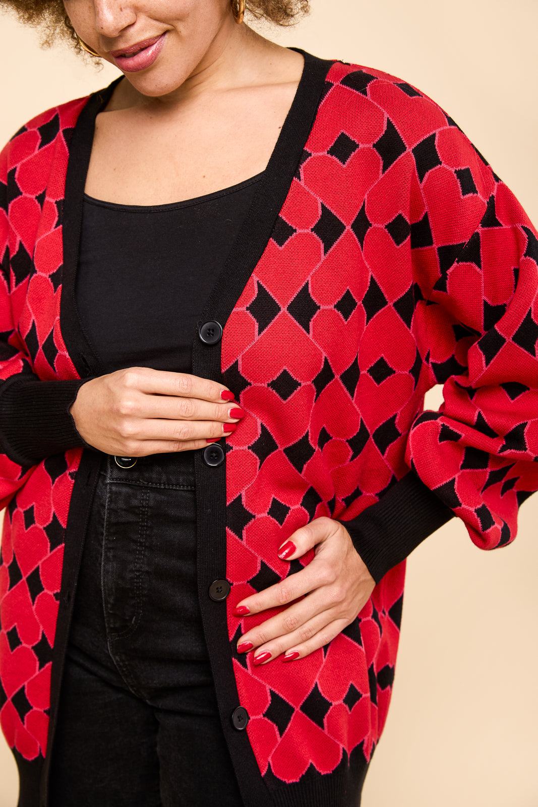 Long Cardigan in Heart