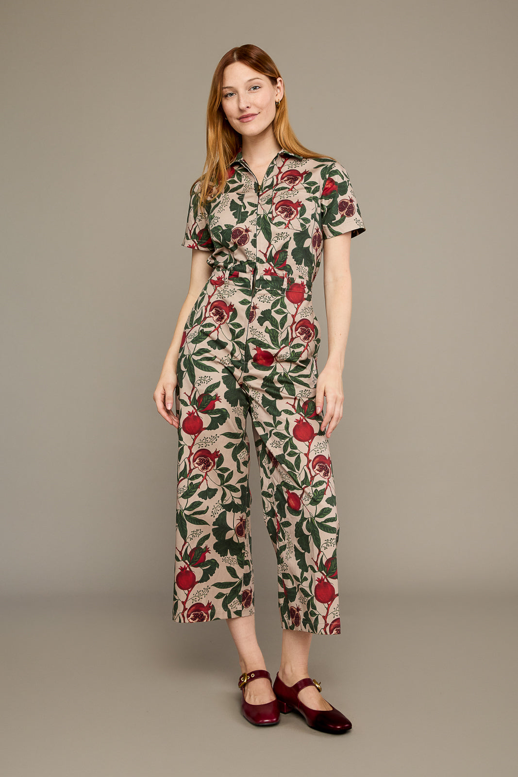 Quincy Jumpsuit in Pomegranate