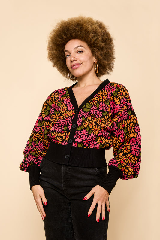 Cardigan in Hazy Daisy