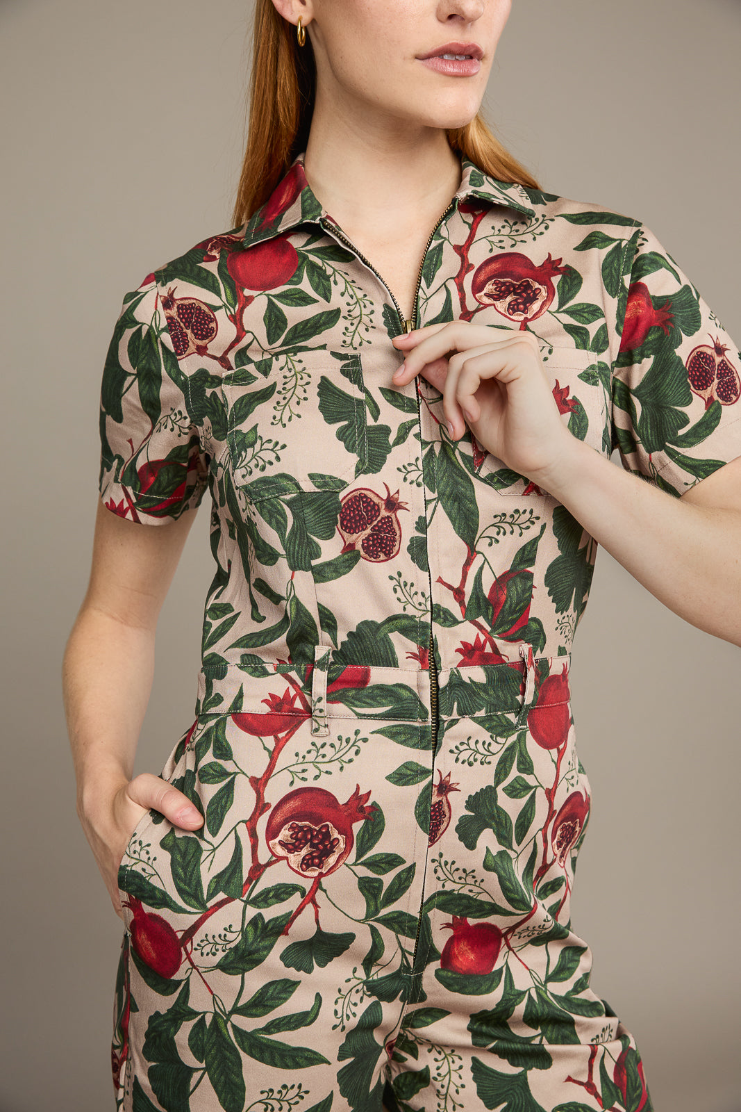 Quincy Jumpsuit in Pomegranate