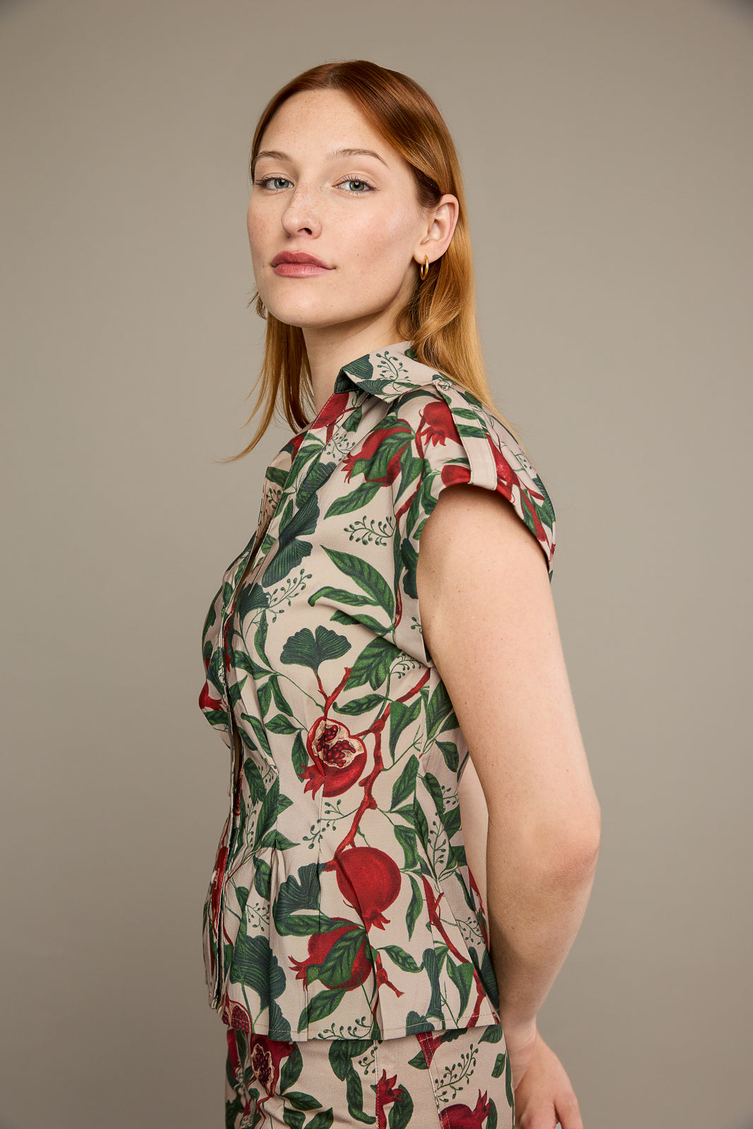 Gabi Top in Pomegranate
