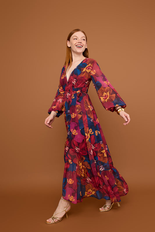 Long Sleeve Maxi Dress in Vesper