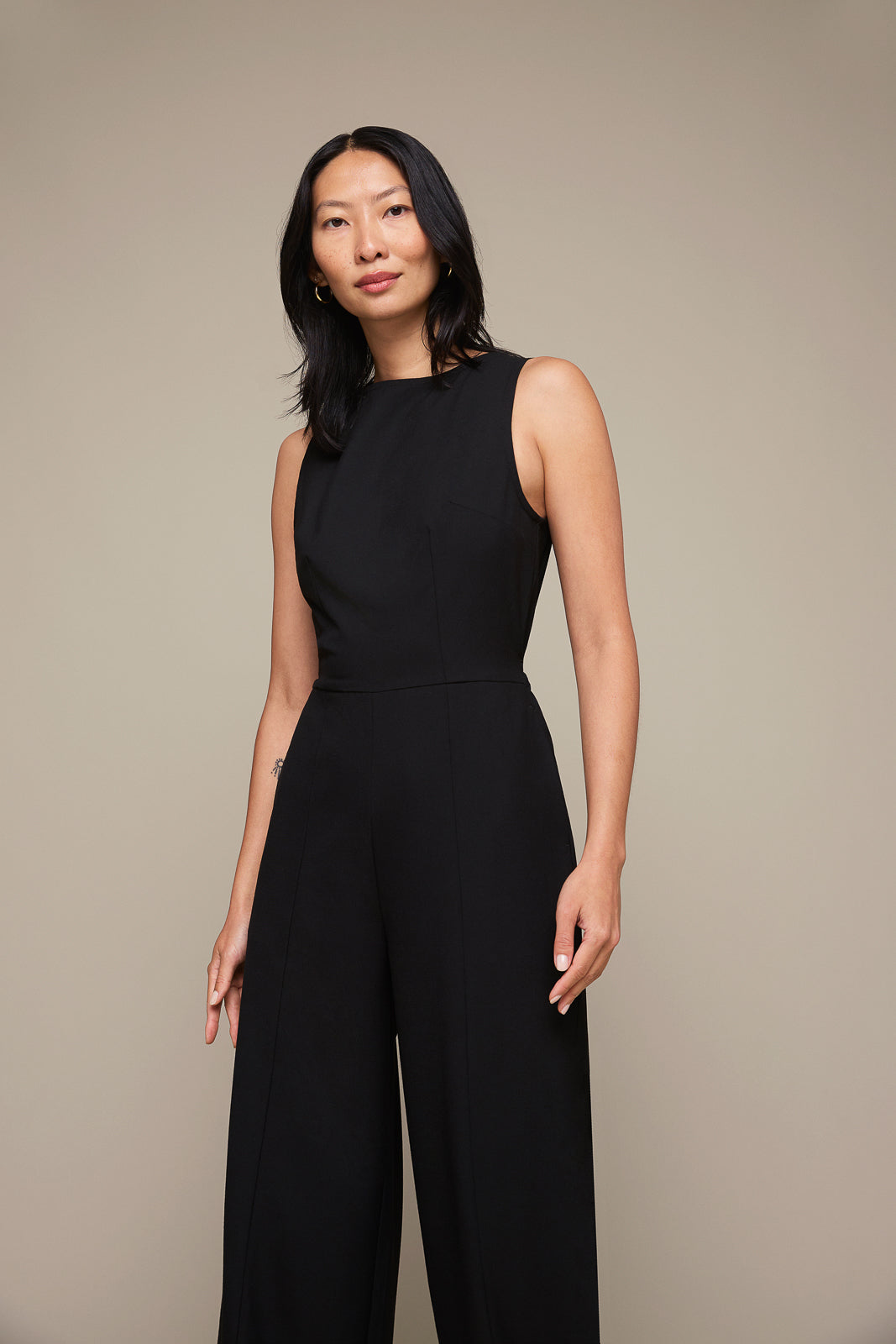 Boatneck Jumpsuit in Black M Boatneck Jumpsuit in Black M