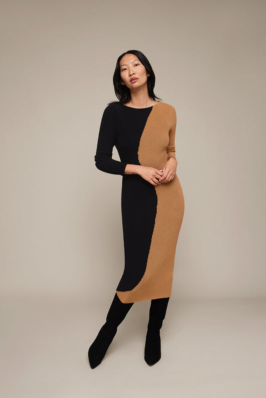 Colorblock Knit Dress